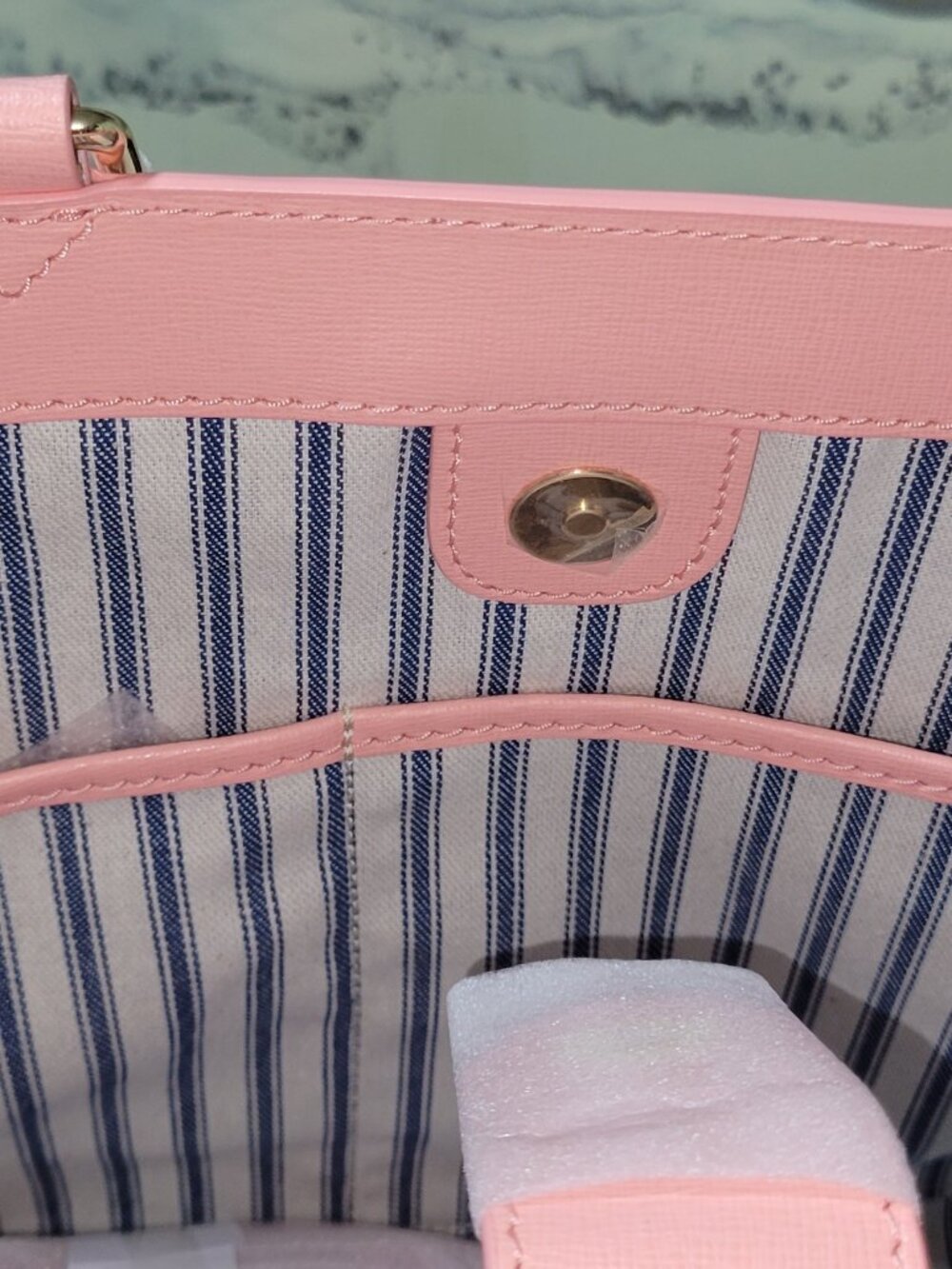 Dooney & Bourke  Pink (Bubble Gum) Saffiano Leather Satchel  [Item #HL13] - Picture 16 of 16